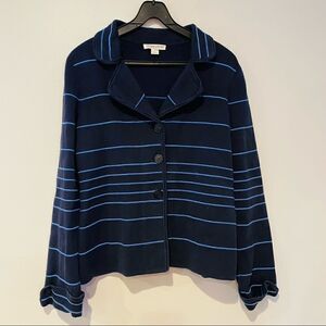 Pendleton Stripe Cotton Blend 3 Buttoned Blazer Size Medium